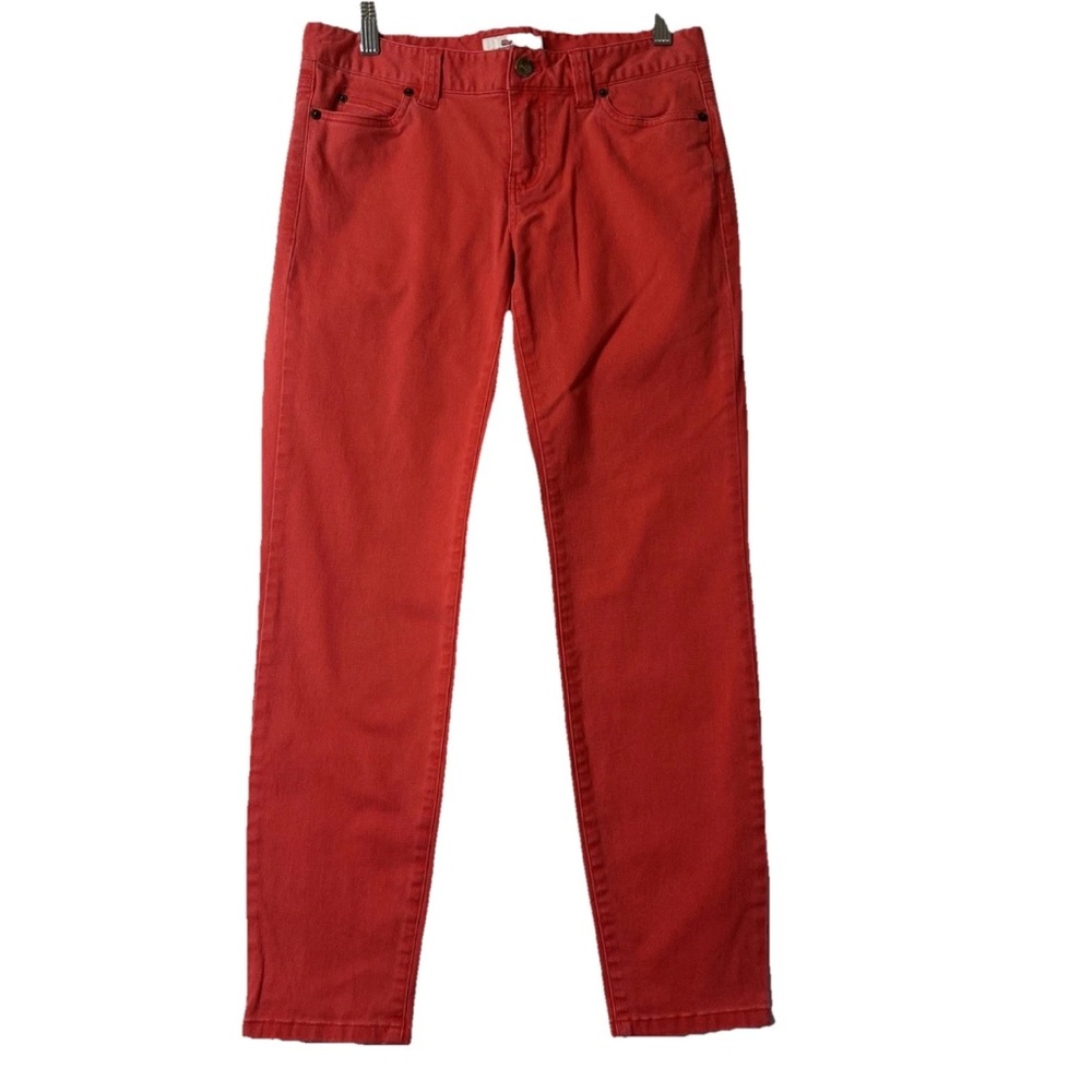 Vineyard Vines Coral Colored Women’s Size 2 Tapered Legs 5 Pocket Jeans
